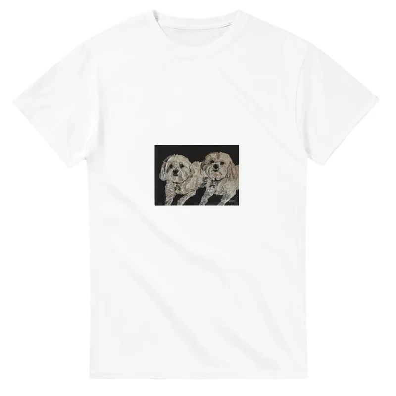 Charming Shih Tzu Duo Pet Portrait T-Shirt