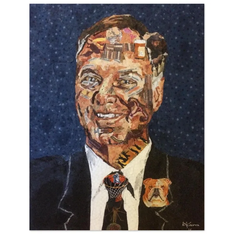 Collage Portrait Fine Art Poster - Expressive Mixed Media Print in Various Sizes