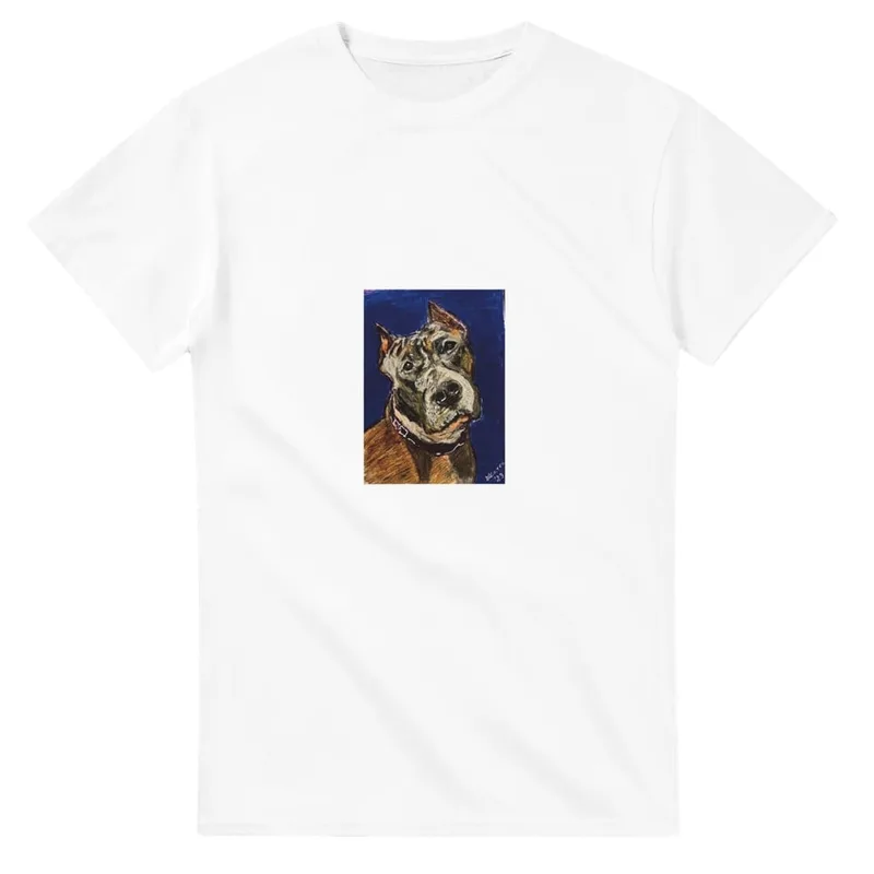 Abstract Pitbull Portrait Tee – Artistic Canine Apparel in All Sizes