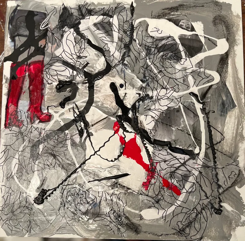 Red Boots - Abstract