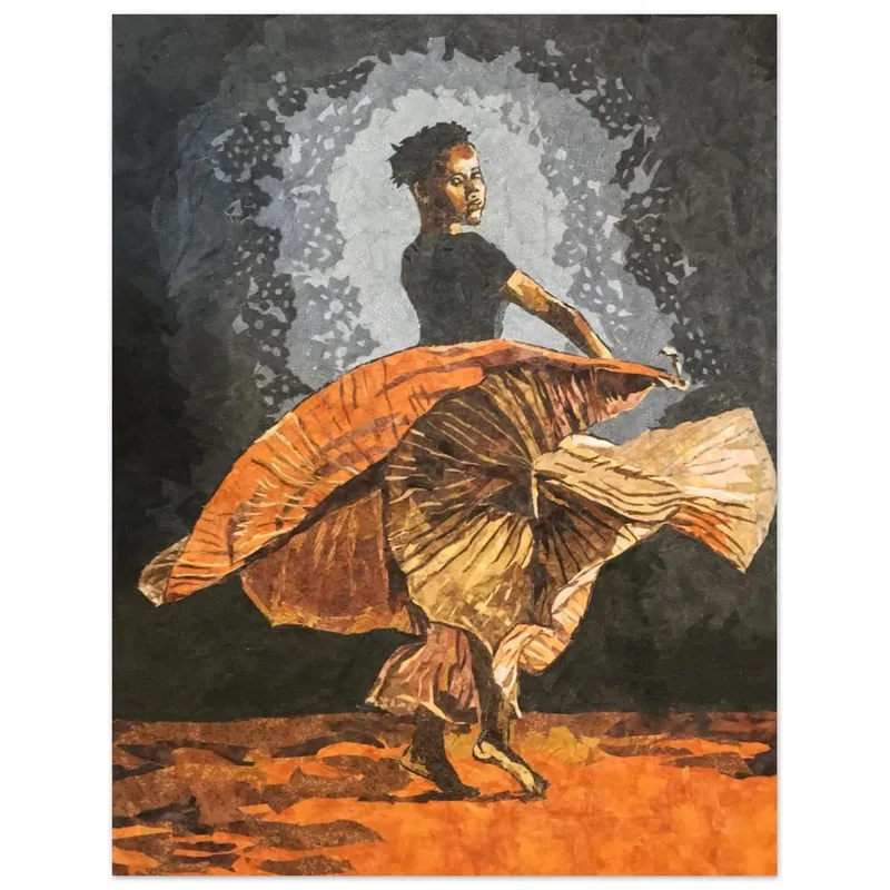 Fiery Spirit Dance Fine Art Poster – Vibrant Movement in Your Choice of Size