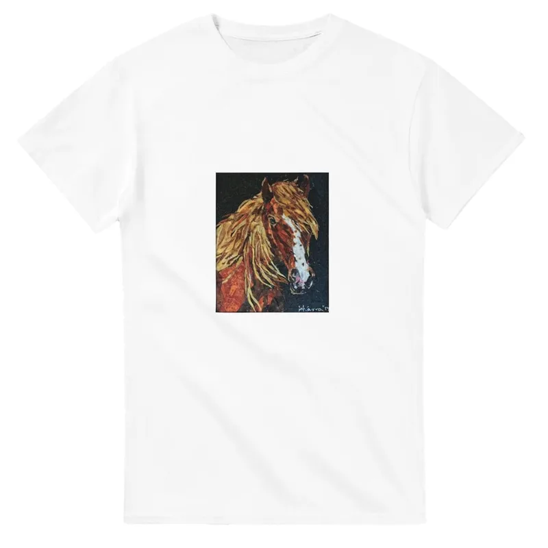 Fiery Mane Horse Collage Tee - T-Shirt in Your Size