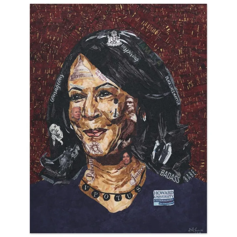 Empowerment Collage: Kamala Harris Fine Art Poster in Your Choice of Sizes