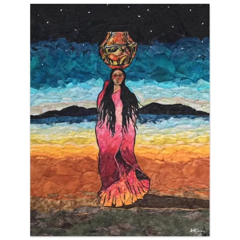 Celestial Desert Journey Fine Art Poster - Vivid Giclée Print in Multiple Sizes