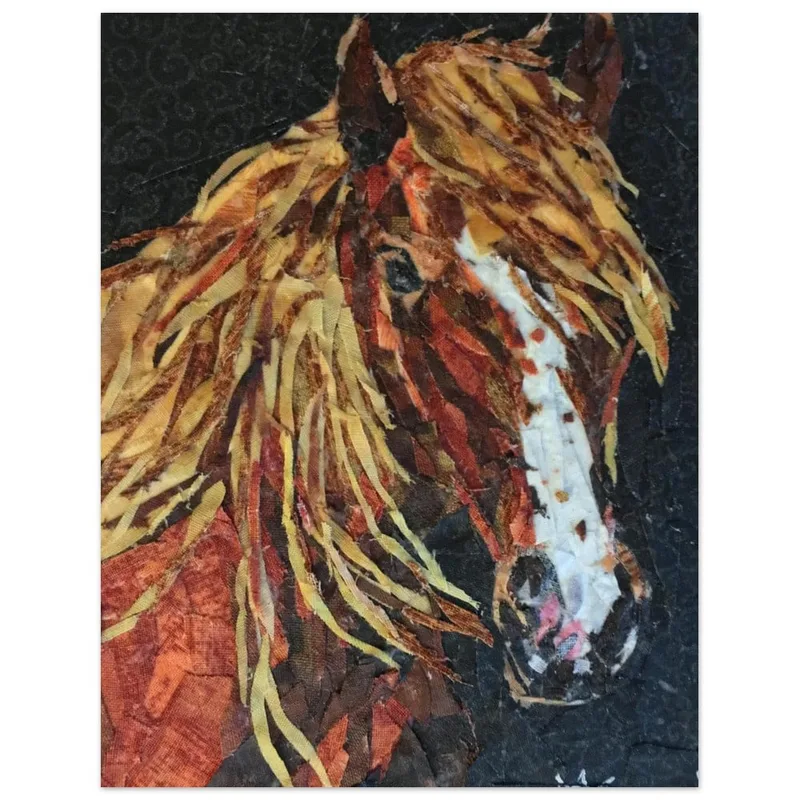 Galloping Spirit: Earthy Tones Abstract Horse Fine Art Poster